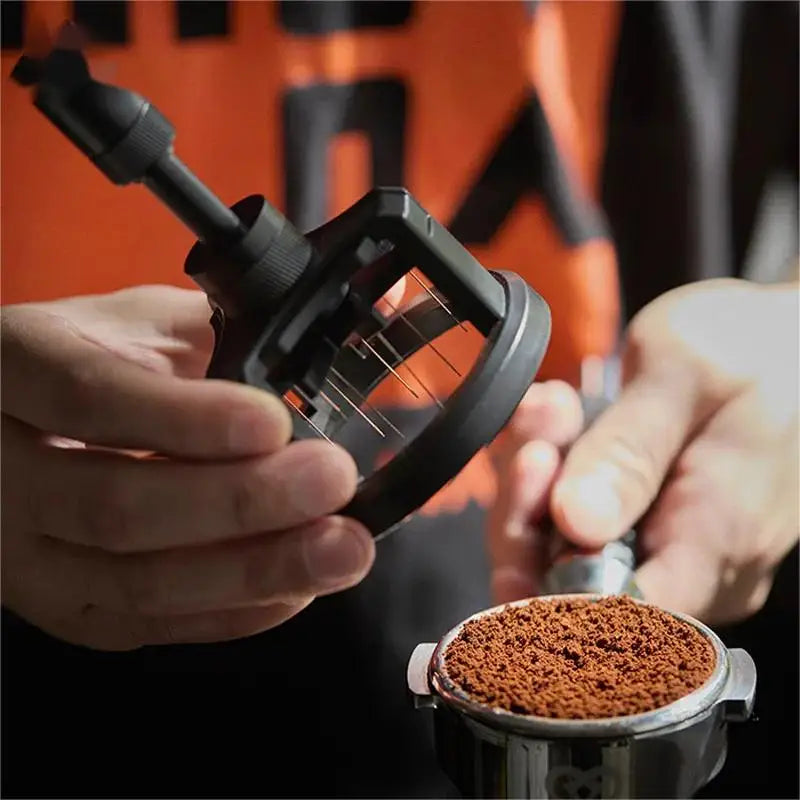 Adjustable Even Coffee Stirring Distribution Tools Rotatable Espresso Hand Tampers for Barista 51/54/58mm black Peaceful Pleasures Health and Wellness