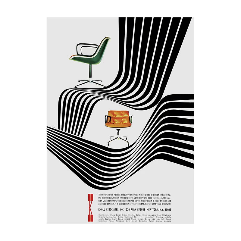 Bauhaus Exhibition Chair Canvas Print | Modern Wall Art Décor