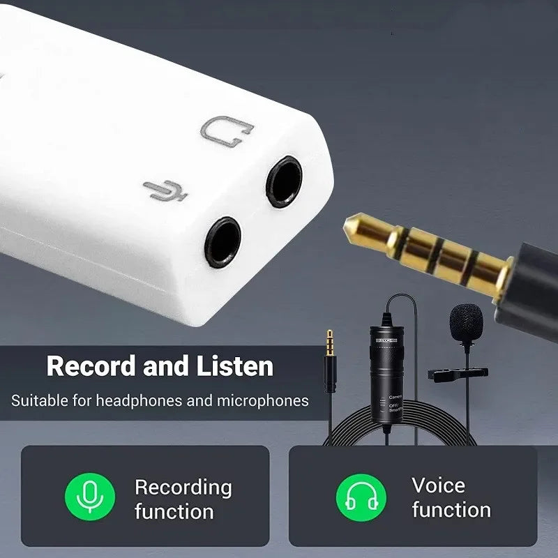 7.1 Channel External USB Sound Card with 3.5mm Jack USB Audio Adapter For Headphone and Microphone Compatible with MacBook Peaceful Pleasures Health and Wellness