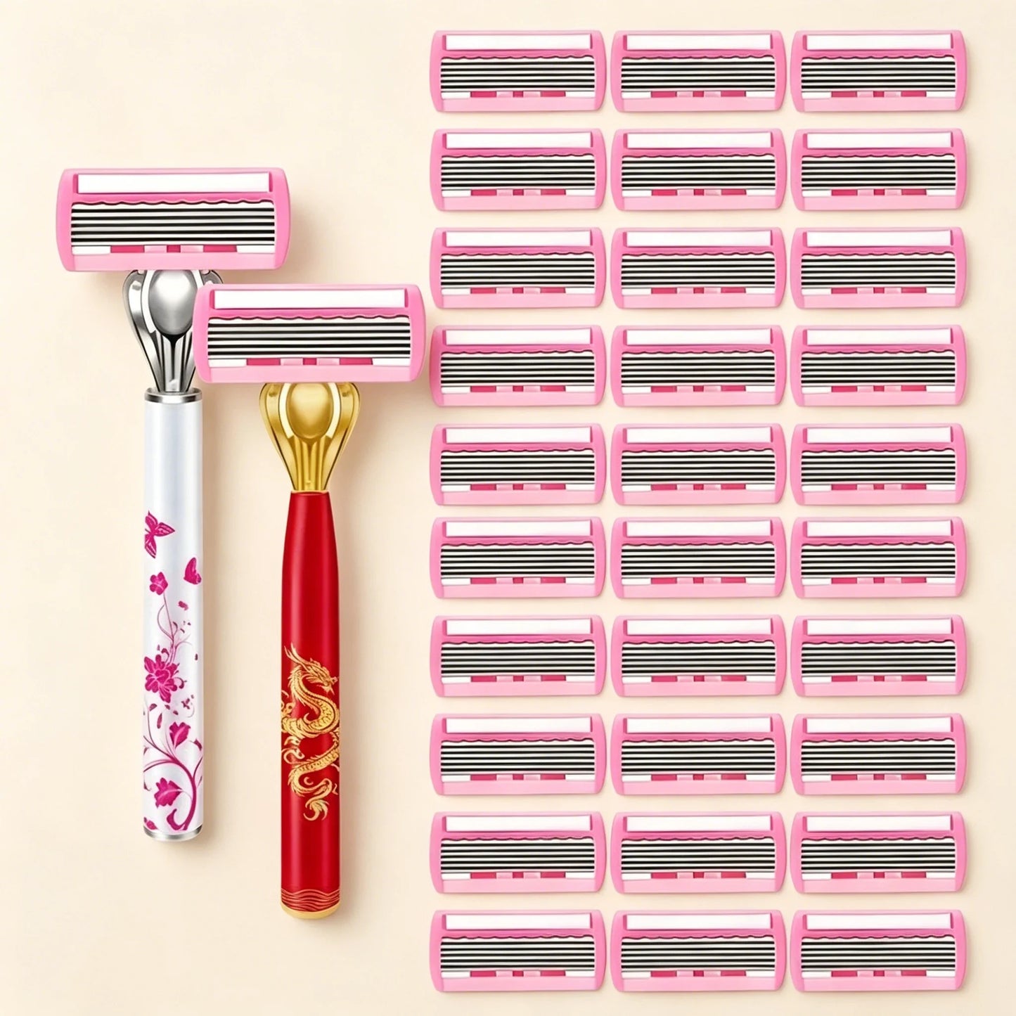 6-Layer Double Edge Safety Razor + Extra Blades | Men & Women