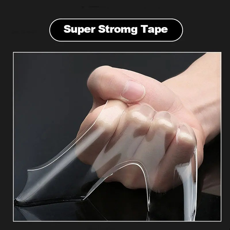 Nano Tape Double-Sided Adhesive Tape Super Strong Transparent Reusable Waterproof Washable Heat Resistant Home Office Wall Tape Peaceful Pleasures Health and Wellness