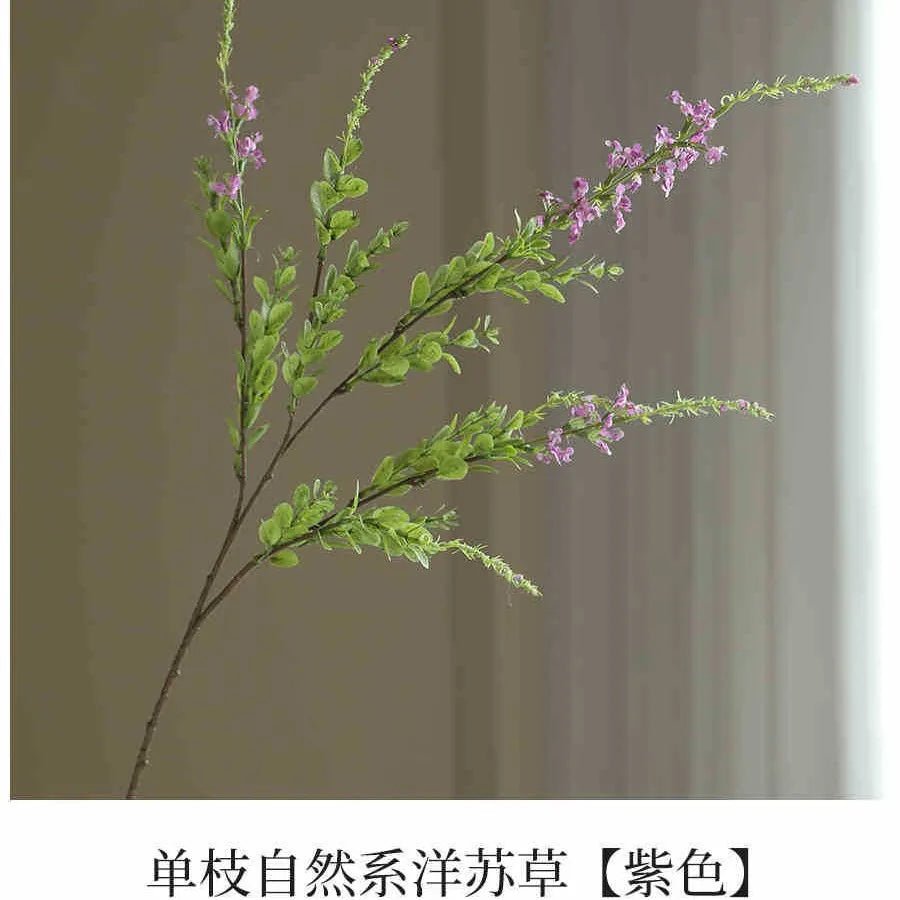 5-Pack Artificial Sage Grass Silk Flowers for Wedding & Home Decor
