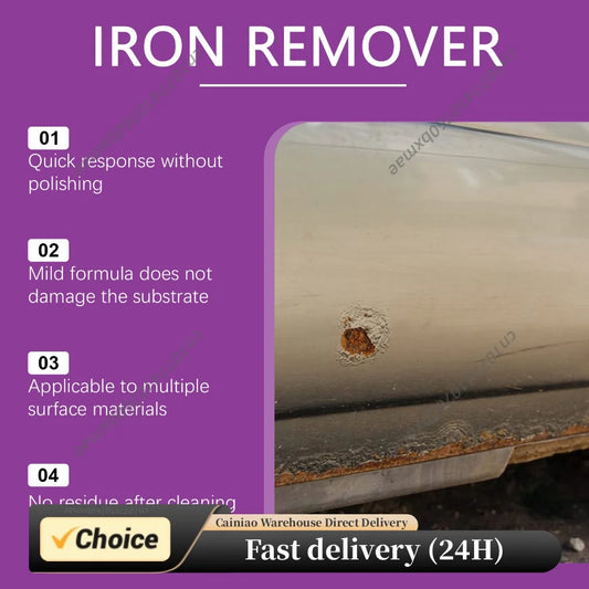 Rust Remover Spray for Metal with Sponge and Towel Metal Derusting & Cleaning Spray for Car Wheels & Multi-Surfaces 120ml 4oz Peaceful Pleasures Health and Wellness