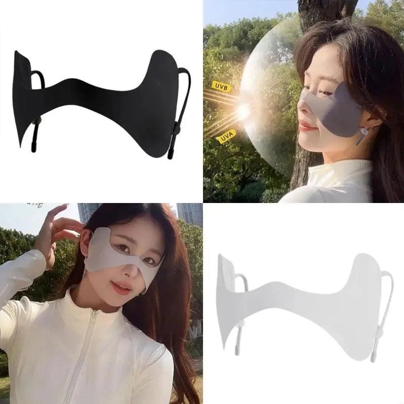 UPF 50+ Ice Silk Cooling Butterfly Face Mask – Sun Protection