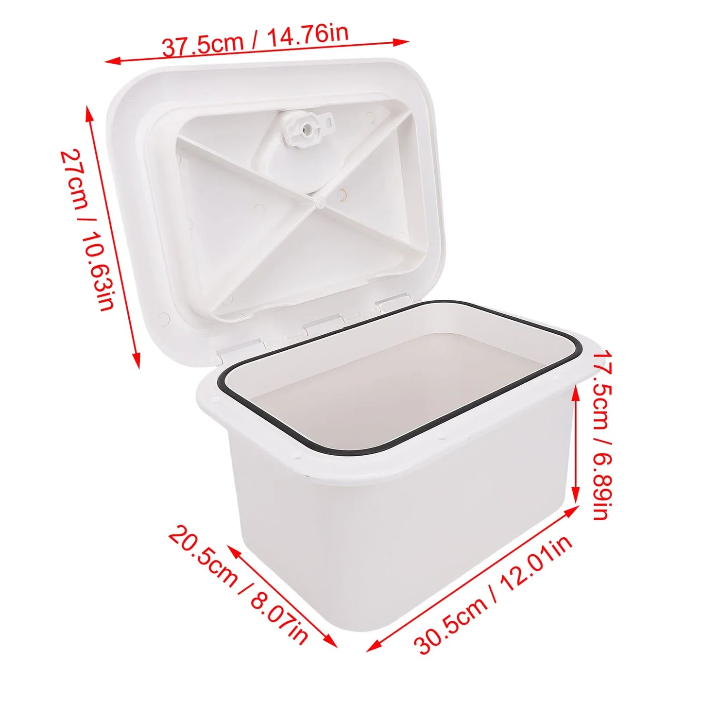 Marine Boat Storage Box ABS 37 5X27X17 Embedded Bait Fishing Gear
