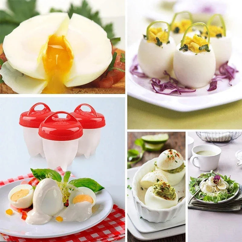 3/6pcs BPA Free Silicone Egg Boiler Steamer Non-stick Silicone Egg Cook Cups Fast Egg Poacher for Breakfast Kitchen Cooking Tool Peaceful Pleasures Health and Wellness