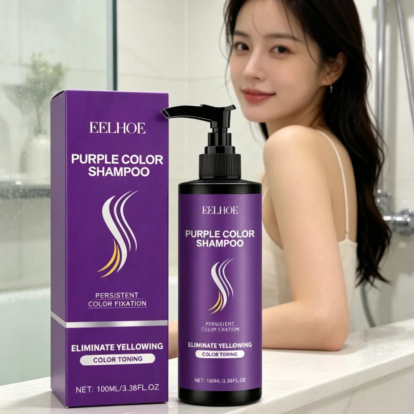 EELHOE Purple Toning Shampoo – Color Care & Moisture 100ml