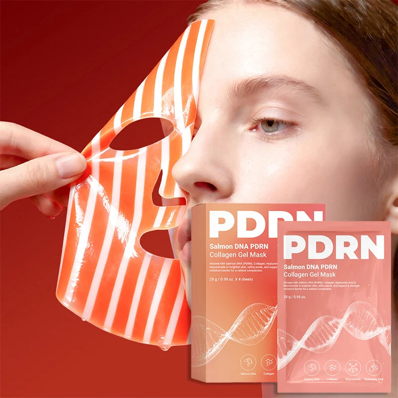 Pdrn Salmon Collagen Mask Hydrating Repair Face Mask Deep Moisturize Revitalizing Sheet Mask Glow-boosting Nourishing Skin Care Peaceful Pleasures Health and Wellness