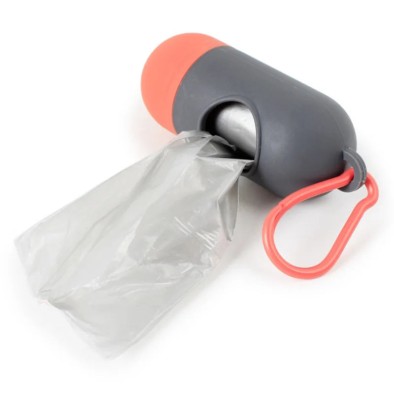 Portable Pet Waste Bag Dispenser Pill Shape Bullet-Shaped Garbage Box Cats Dogs Poop Extractive Clean-up Bags Outside Walking Peaceful Pleasures Health and Wellness