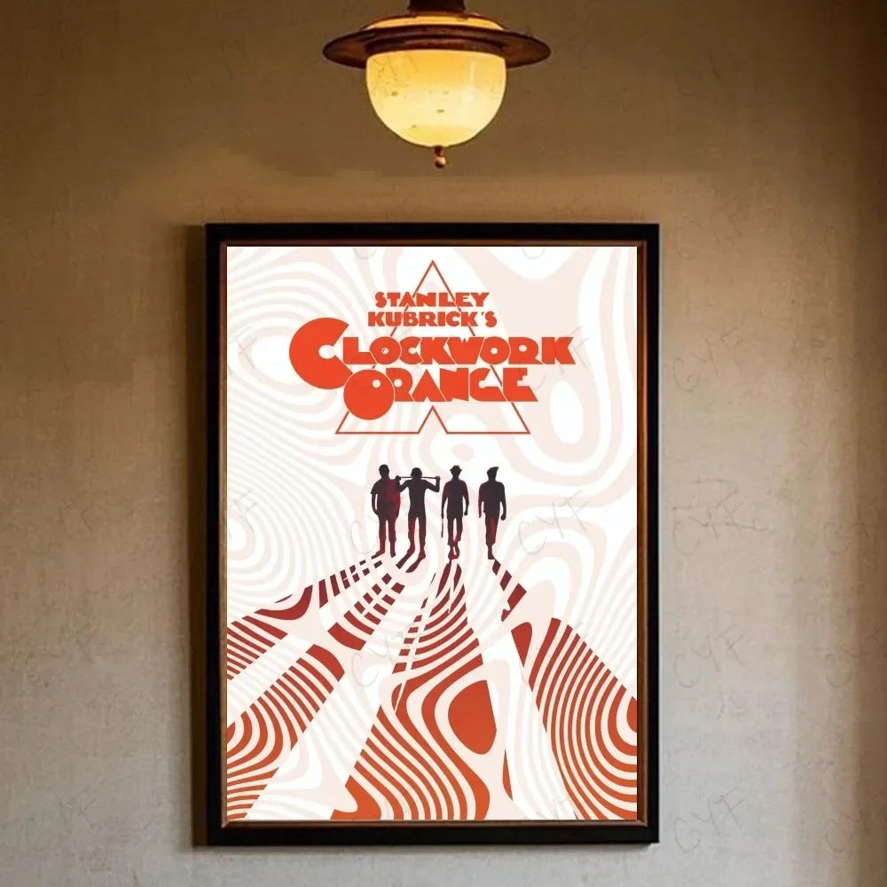 A Clockwork Orange Retro Movie Canvas Wall Art Poster | Unframed