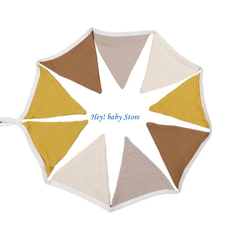 Cotton Triangle Bunting Banner – Baby Shower & Nursery Decor