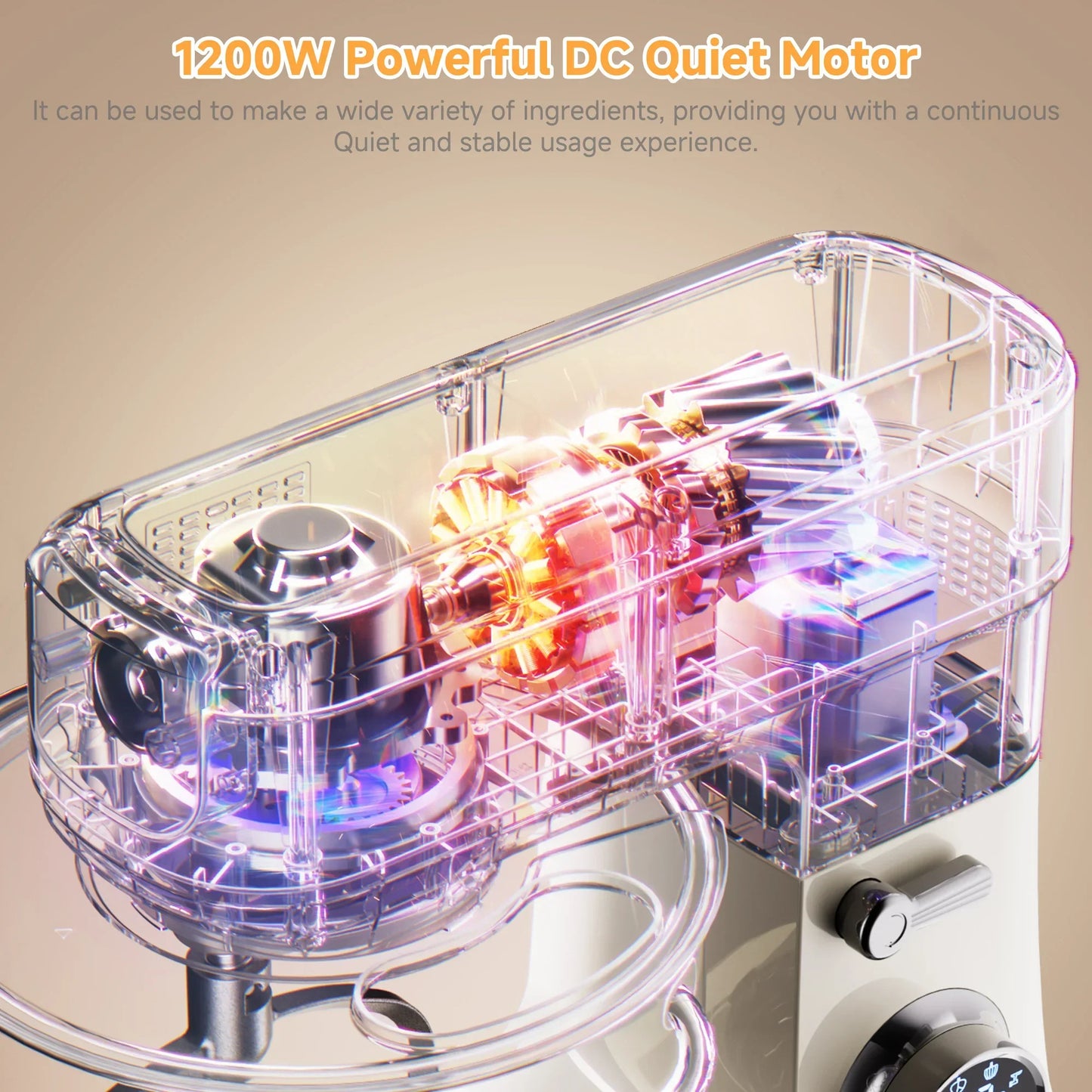 BioloMix 7L Stand Mixer – 1200W DC Motor, 11 Speeds, Dough Hook & Meat Grinder Kitchen Appliance Peaceful Pleasures Health and Wellness