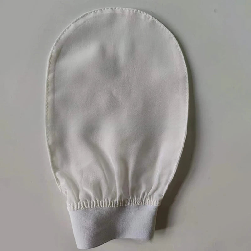 100% Silk Exfoliating Bath & Face Wash Gloves | Skin Scrub
