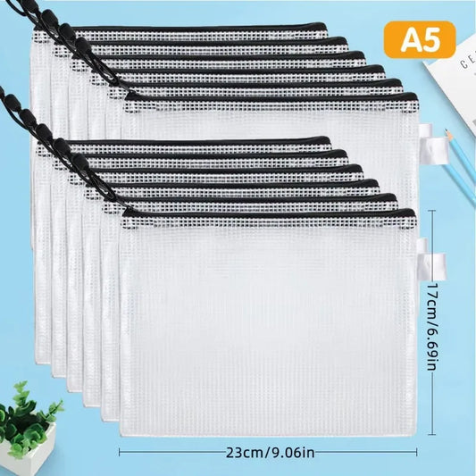 10-Pack A4/A5 Zipper Document Bags – Waterproof Organizer Zipper Document Folders Peaceful Pleasures Health and Wellness