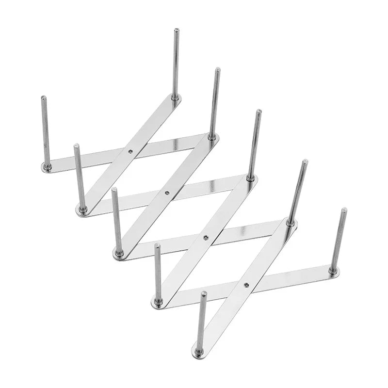Stainless Steel Dish Rack - Adjustable Kitchen Drainer, Foldable Utensil Holder for Dishes, Cups, Pots & Lids | Space Saving Peaceful Pleasures Health and Wellness 5 grids