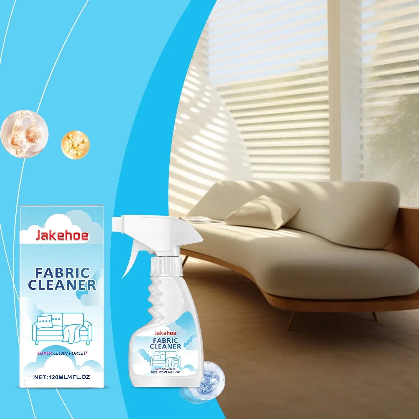 Jakehoe Fabric Foam Cleaner – Sofa, Carpet & Curtain Stains