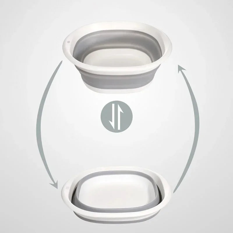 Plastic Folding Wash Basin, Portable Laundry Tub for Home, Bathroom, Kitchen, Adult & Baby Bath Basin, Travel Wash Basket Peaceful Pleasures Health and Wellness