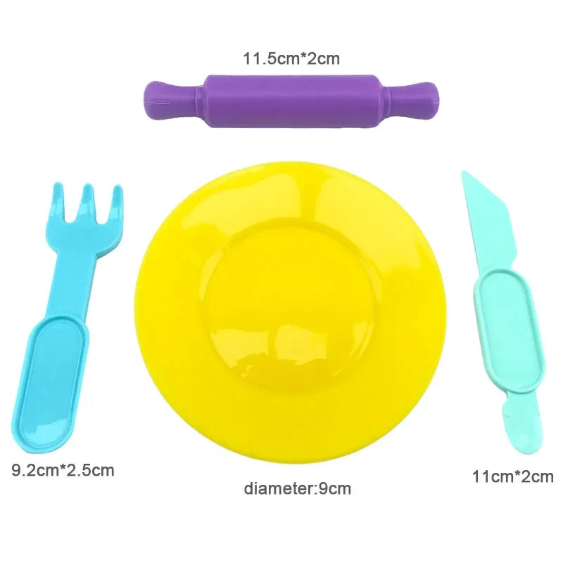 Food Play Dough Molds Kids Plastics Fruit Vegetable Dumpling Noodle