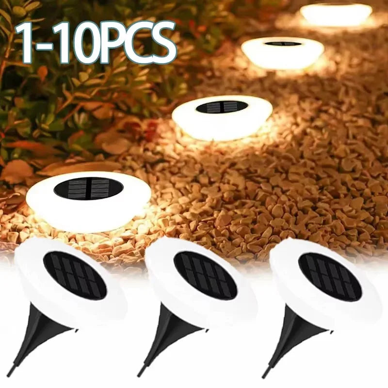 Solar LED Garden Ground Lights | Waterproof Outdoor Lawn Decor