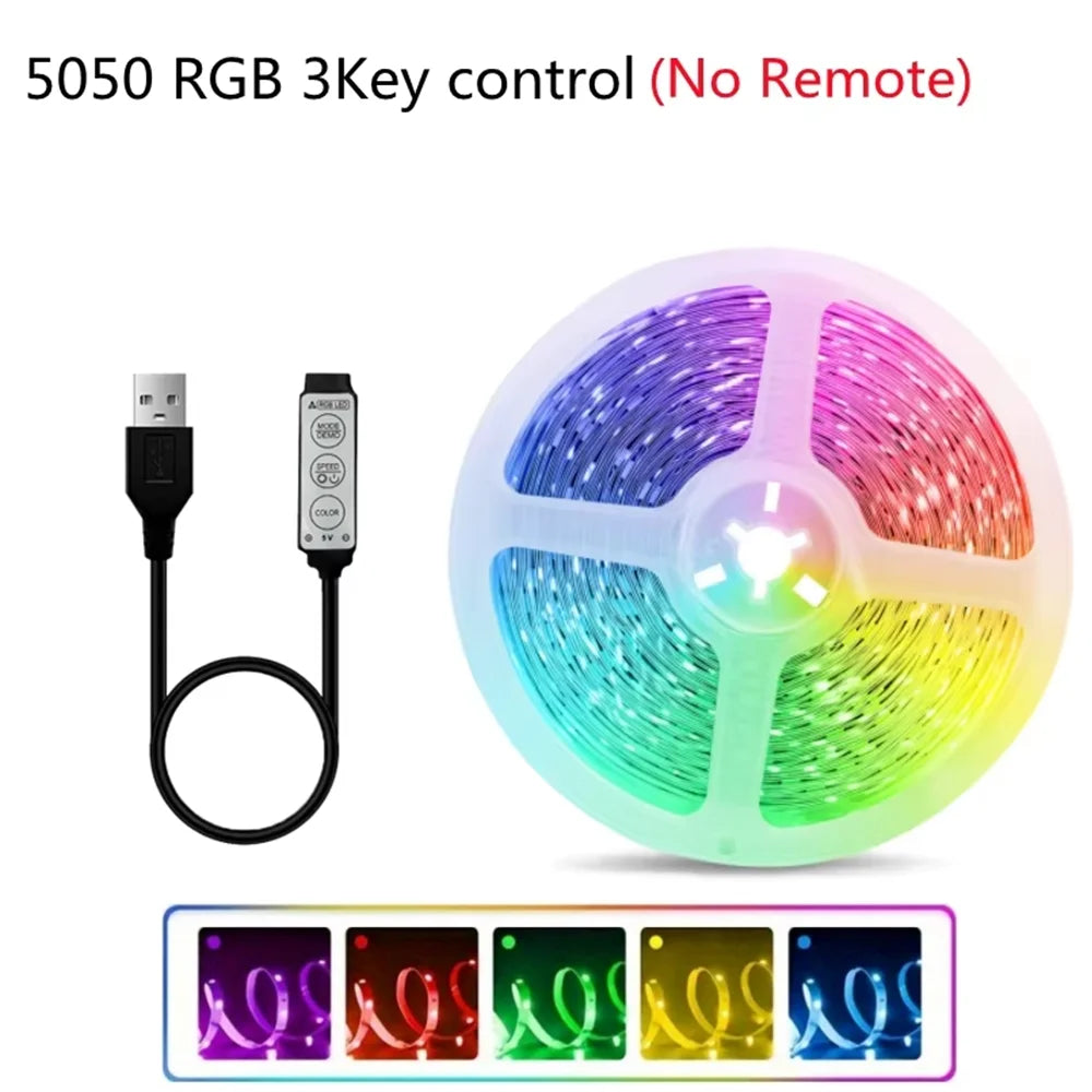 RUNTOIN RGB USB LED Strip Lights 5m–20m | 44-Key Remote