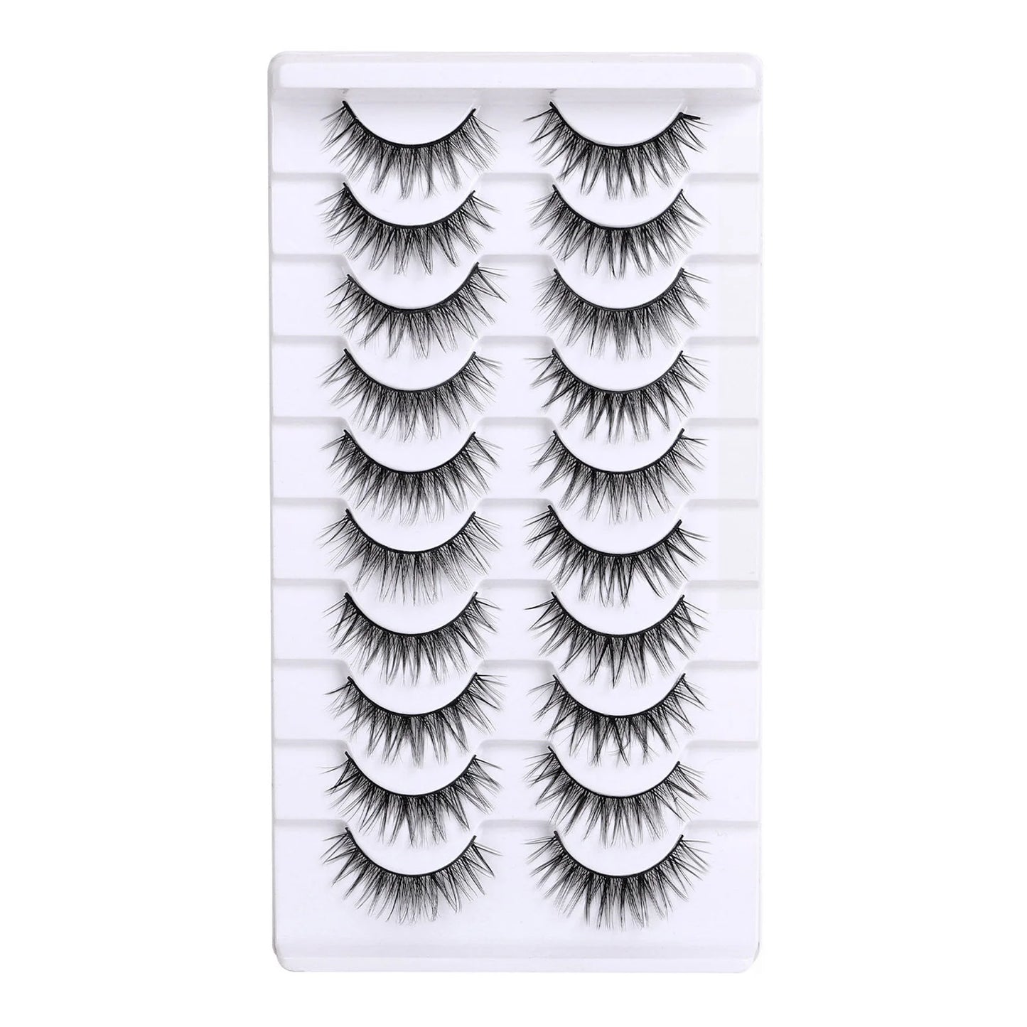 3D Fluffy False Eyelashes – 10 Pairs Full Strip Lashes