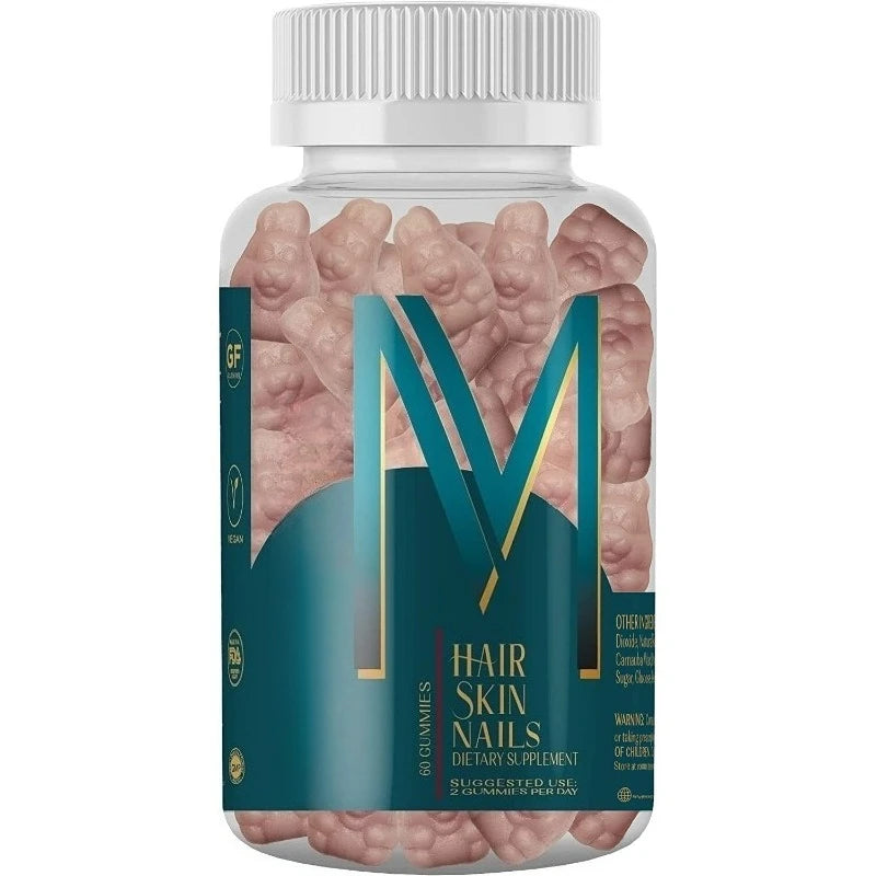 Hair Skin & Nail Biotin Gummy Vitamins – 60 Count Daily
