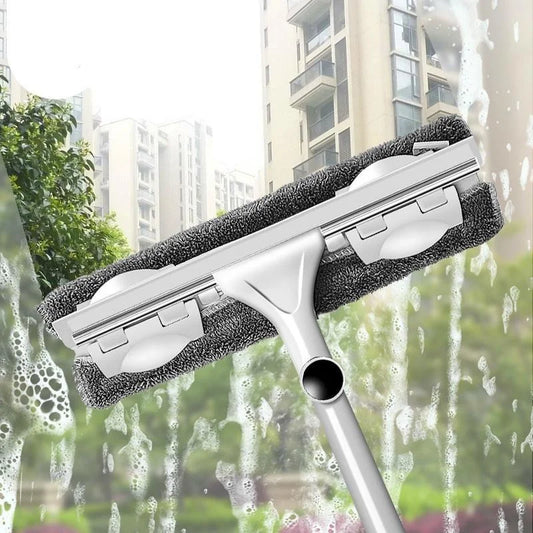 Long Handle Cleaning Brush Window Cleaner Glass Squeegee Telescopic Peaceful Pleasures Health and Wellness
