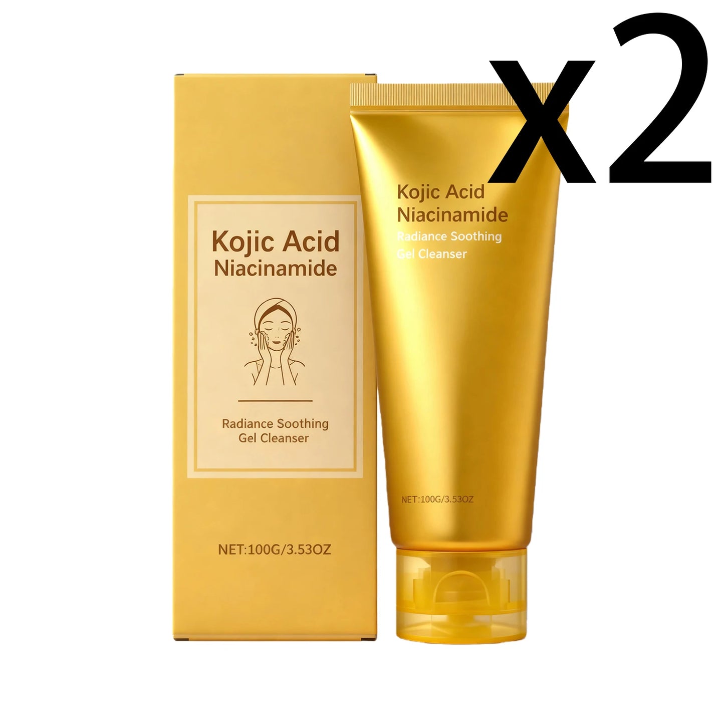 Allantoin Exfoliating Facial Cleanser Clean Facial Dirt Oil Control Unclog Pores Brighten Skin Refreshing Cleansing Facial Gel Peaceful Pleasures Health and Wellness 2x100g