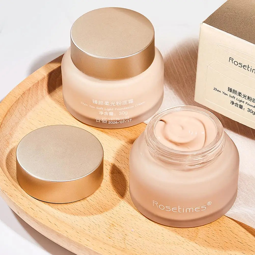 Soft Light Cream Glow Ivory White Natural Lightweight Foundation - Oil Control Moisturizing Skincare-Infused Daily Facial Makeup Peaceful Pleasures Health and Wellness
