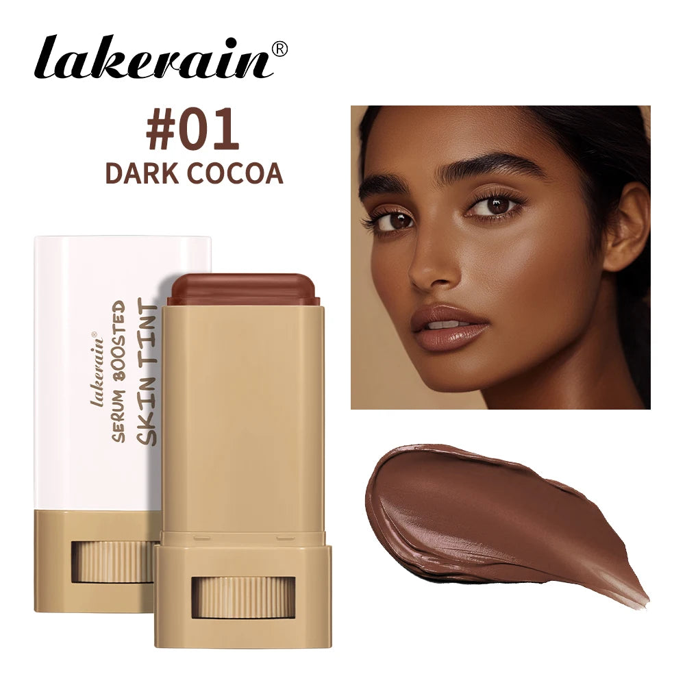 Eraser Foundation Stick Moisturizing Smooth High Coverage Silky Texture Travel-friendly Serum Boosted Skin Tint Solid Foundation Peaceful Pleasures Health and Wellness Dark Cocoa
