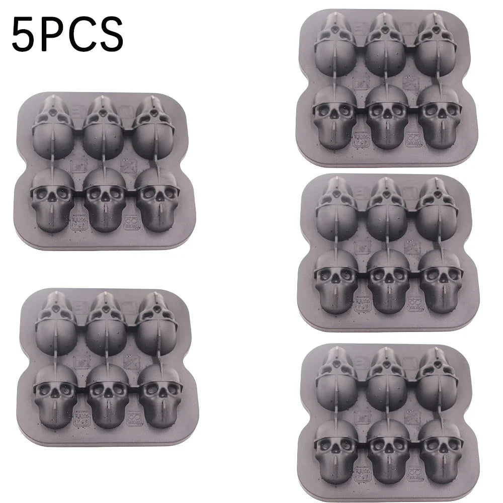 Skull Ice Cube Tray | Food Grade Silicone Mold for Bar & Party