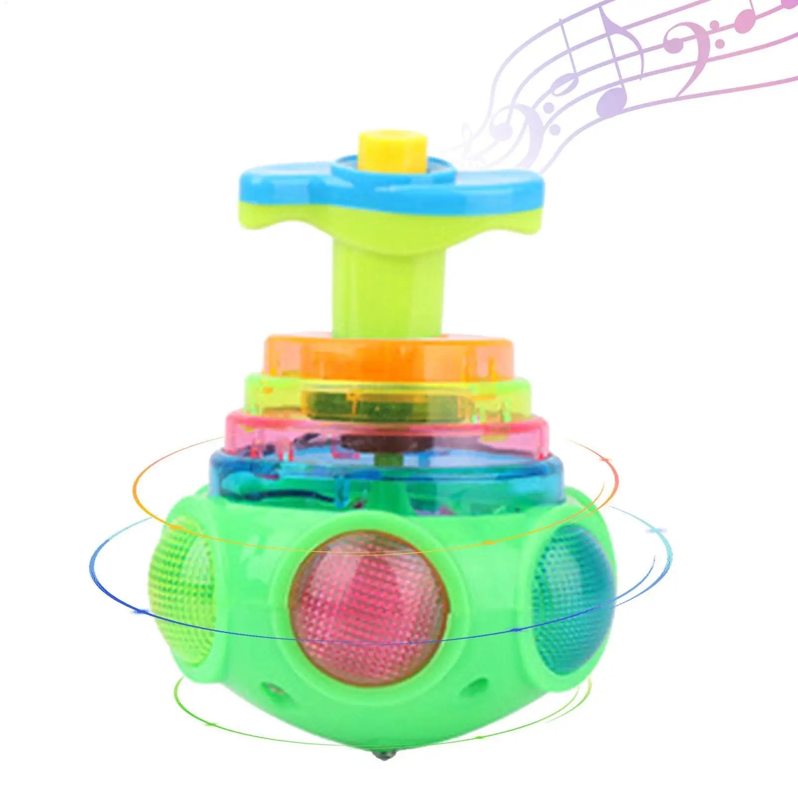 LED Music Spinnings Top Toy Flashing Lights & SoundsFun Gyroscope For Toddlers, Kids Party Favors, Birthday Gifts & Sensory Play Peaceful Pleasures Health and Wellness