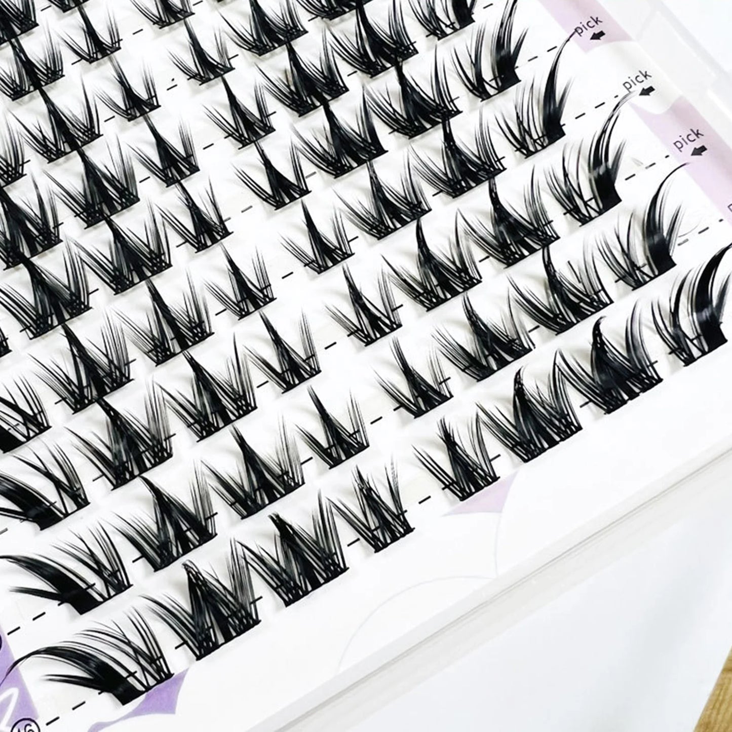 32 Rows Large Capacity Foxes Fake Eyelash Extension Fluffy Fairy False Eyelashes Segmentation Comic Lash Clusters For Daily Use Peaceful Pleasures Health and Wellness