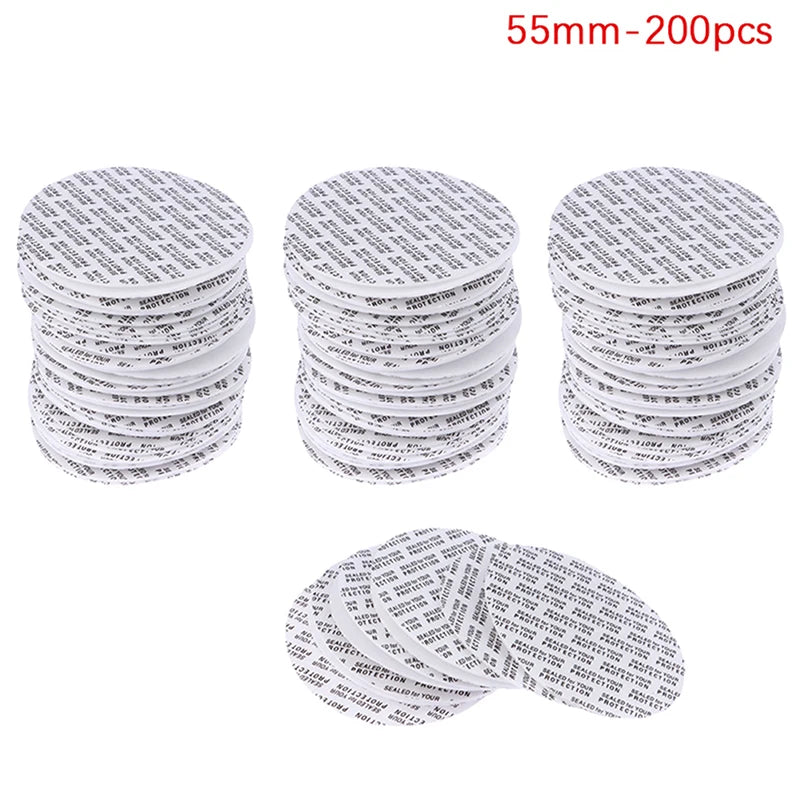 200Pcs Foam Pressure Sensitive Seal Liners for Jars & Bottles