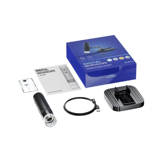 Wifi Electron Microscope 1000X Mobile Phone Microscope Digital Magnifying Glass Skin Detection Microscope Peaceful Pleasures Health and Wellness wifi black