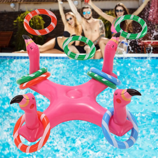 Flamingo Inflatable Ring Toss Pool Game – Kids & Family Fun Inflatable Pool Game Peaceful Pleasures Health and Wellness