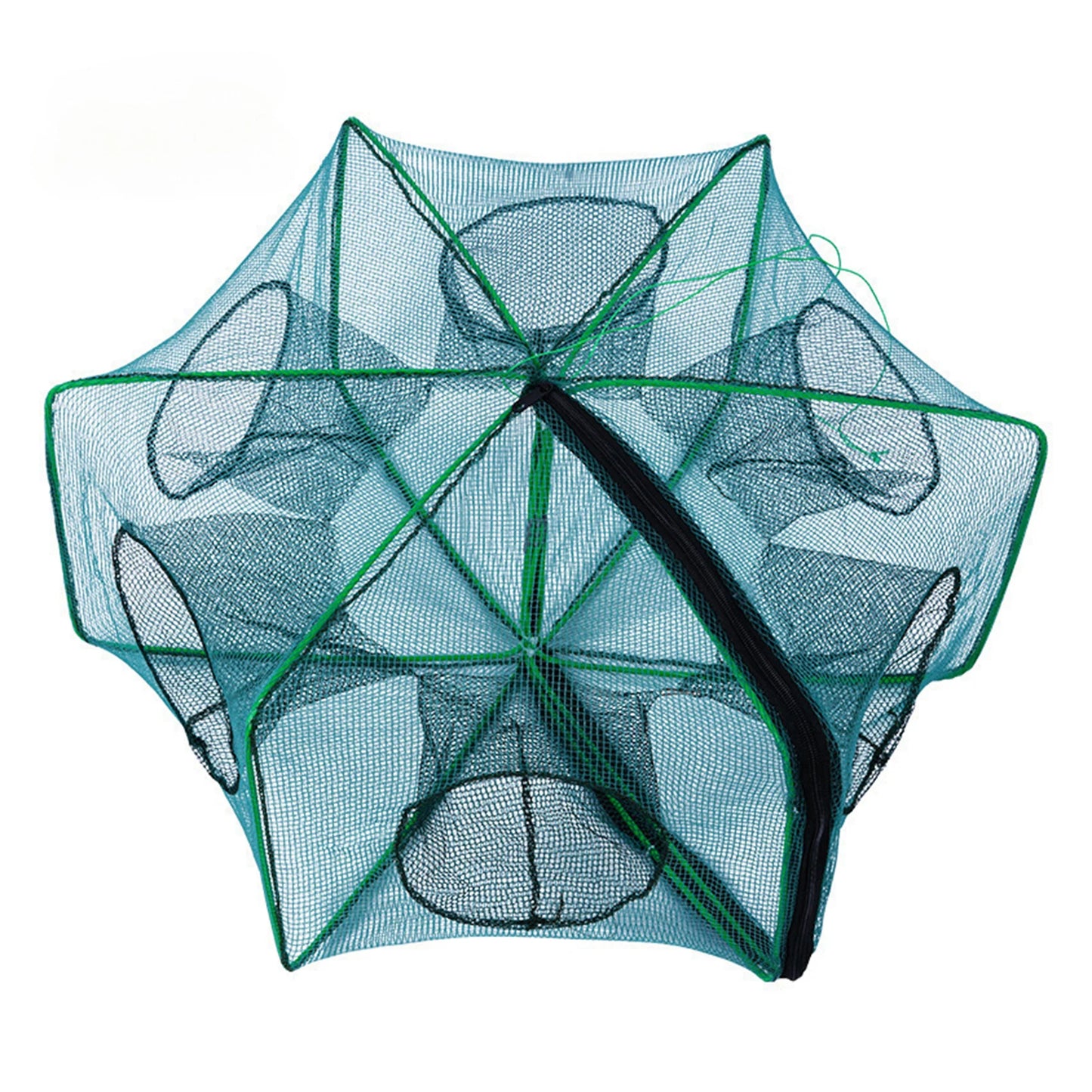 Collapsible Fishing Trap Underwater Foldable Minnow Catchers for Riverbed & Coastal Fishing Use Peaceful Pleasures Health and Wellness L 6 holes