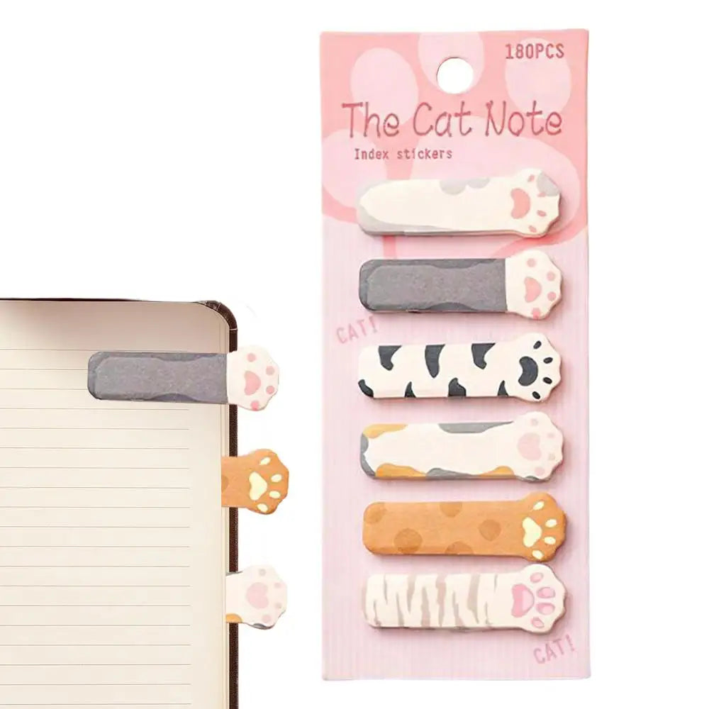 Cute Cat Sticky Notes – 180 Self-Adhesive Page Markers & Tabs