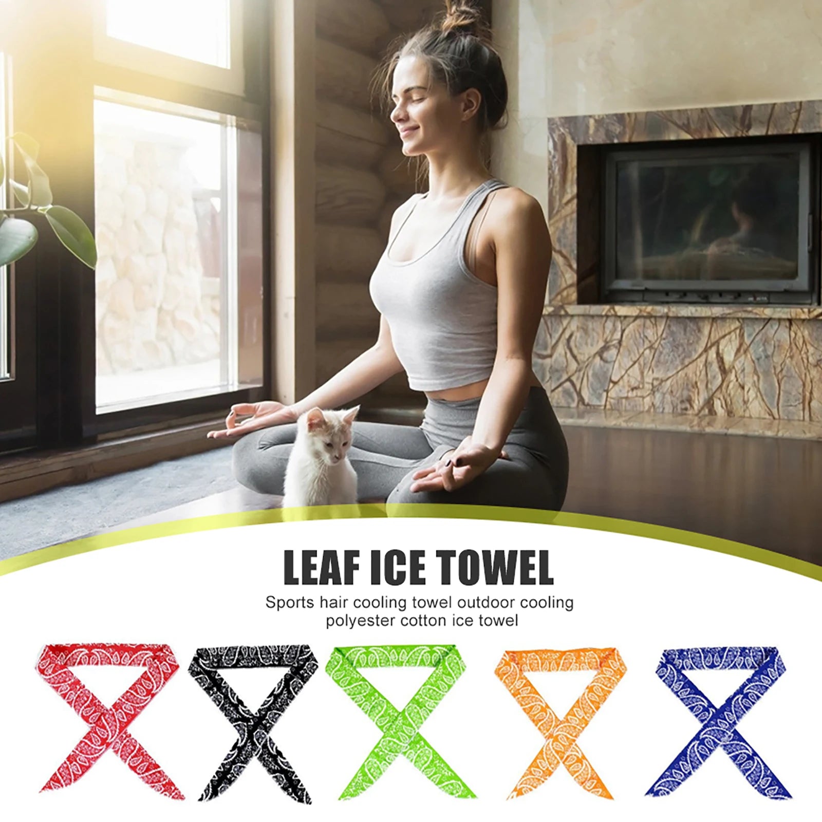 Ice Cooling Neck Scarf & Wristband Set – 5 Pack Peaceful Pleasures Health and Wellness