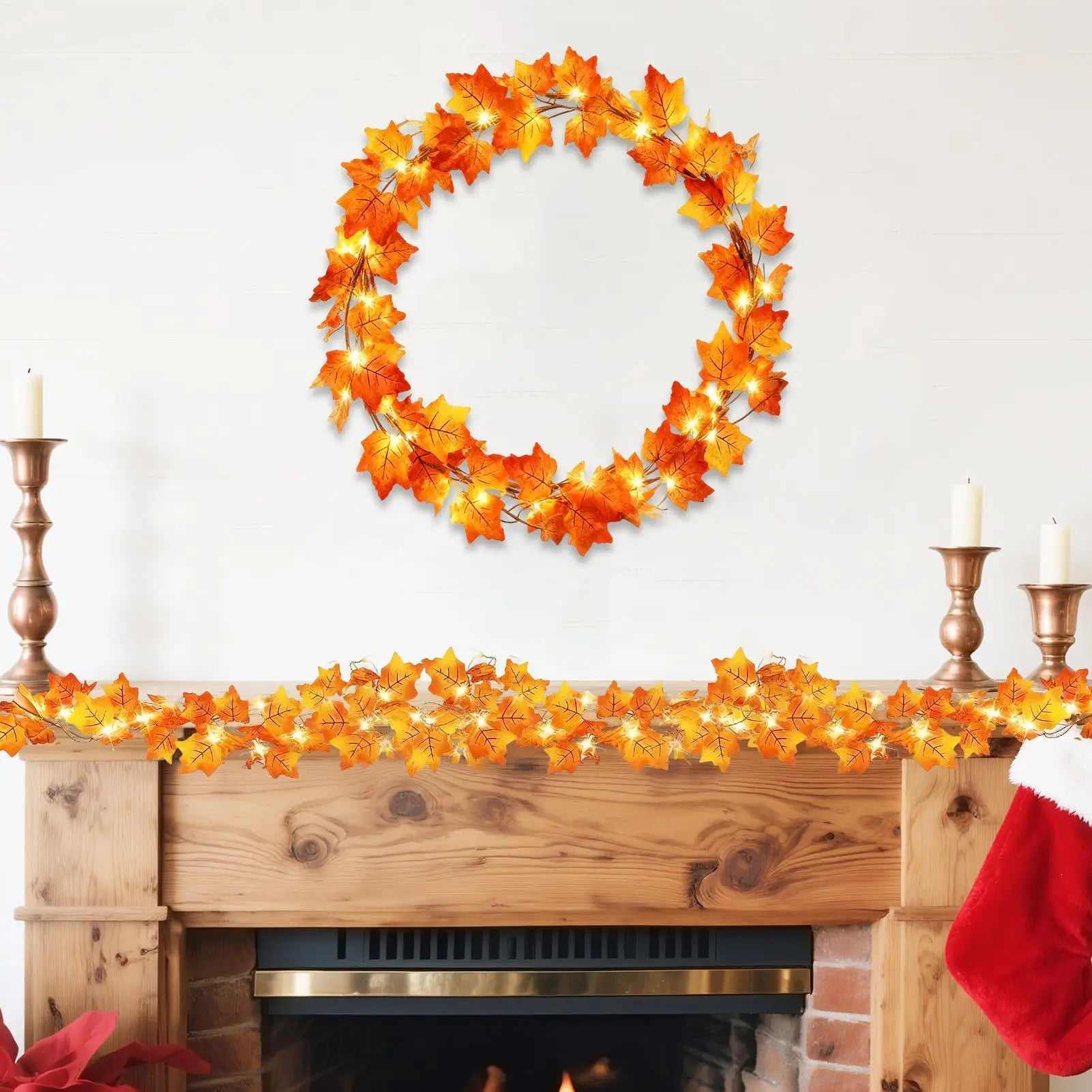 Garland For Christmas Bendable Hangable Christmas Artificial Vine Garland Decoration For Window Fence Porch Arch Mantel Peaceful Pleasures Health and Wellness