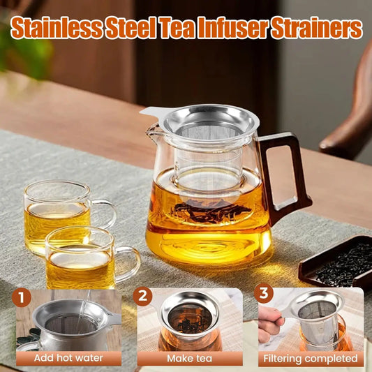 Stainless Steel Tea Strainer Basket – Reusable Mesh Infuser Tea Strainer Infuser Oasis Select