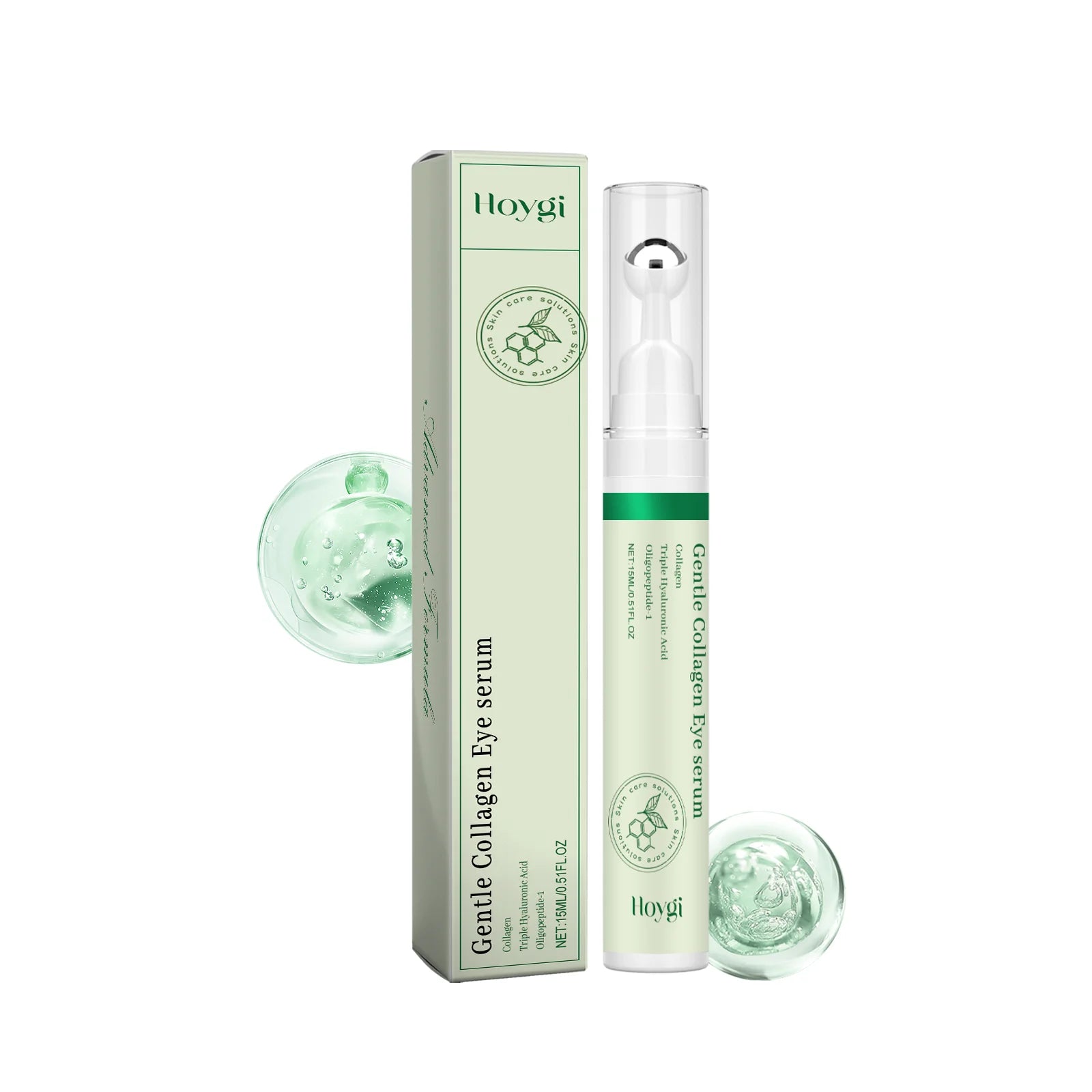 Collagen Under Eye Serum Roller – Dark Circles & Puffiness Peaceful Pleasures Health and Wellness 15ml 2Pcs