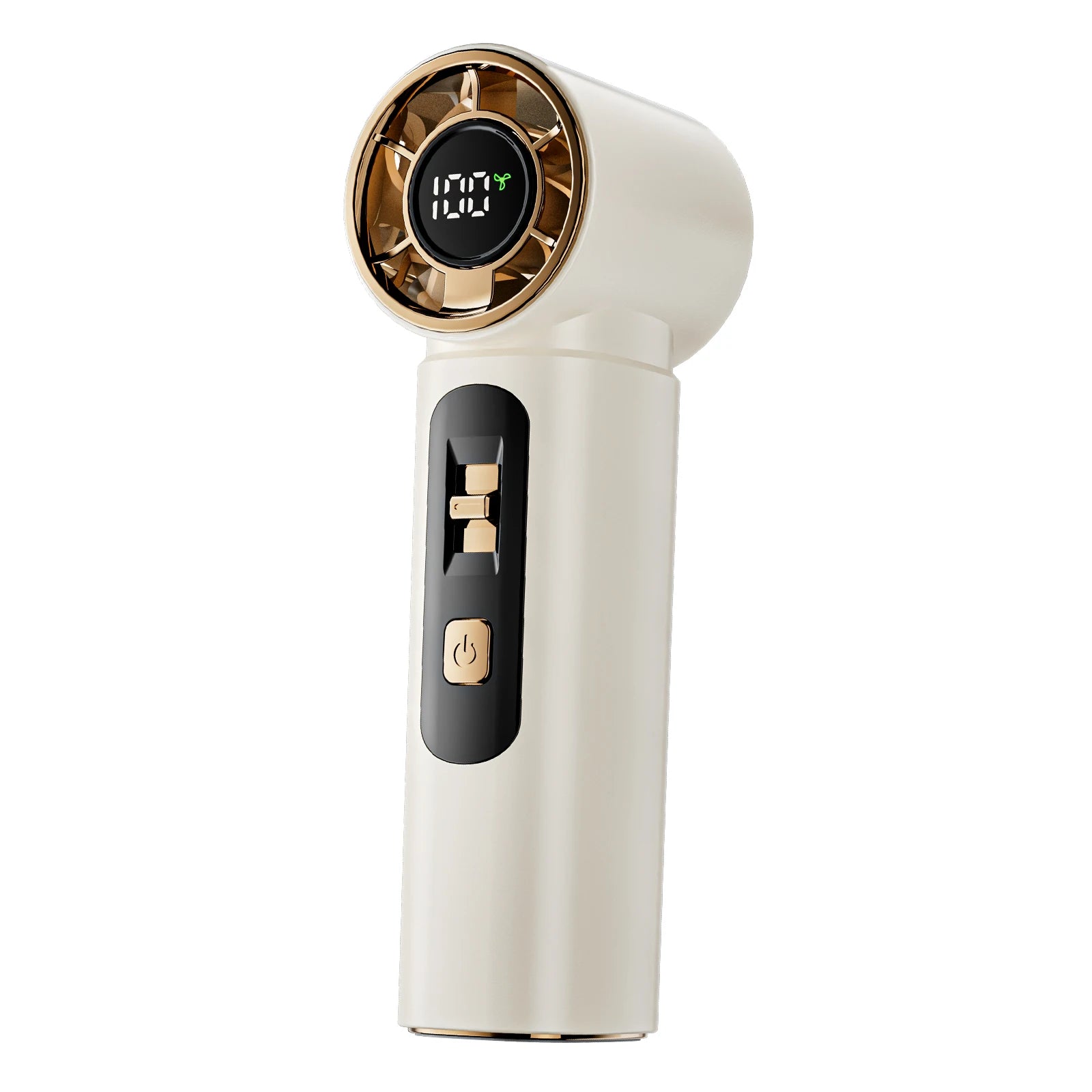 Portable Handheld Turbo Fan Rechargeable Small Pocket Fans 100 Speeds LED Display Portable Fan for Travel/Outdoor/Home/Office Peaceful Pleasures Health and Wellness Beige