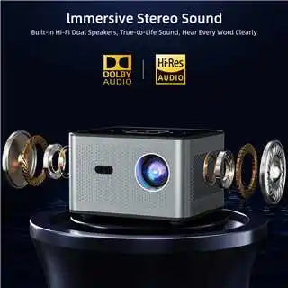 Xnano X3Pro Smart Projector Native 720P Android 11 190ANS 4K Decode Dual WiFi BT5.0 Portable Home Cinema Peaceful Pleasures Health and Wellness