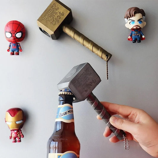 Thor's Hammer Bottle Opener – Novelty Mjolnir Beer Gift Novelty Bottle Opener Peaceful Pleasures Health and Wellness With magnet