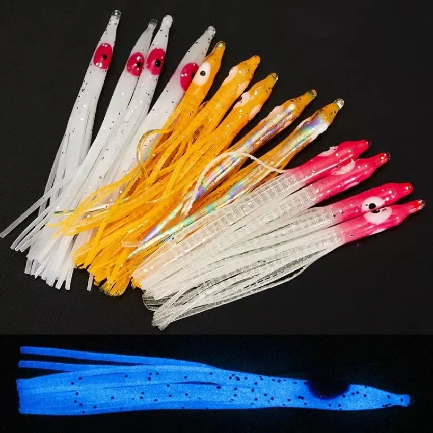 Biomimetic Bait Monochrome Flash Octopus Fakebait Needle Shaped Road