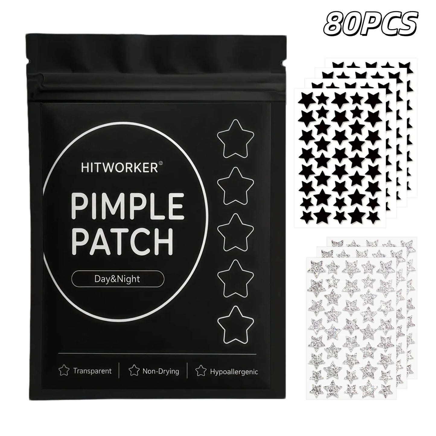 Star Hydrocolloid Spot Patches 80/280pcs – Day & Night Skin Care