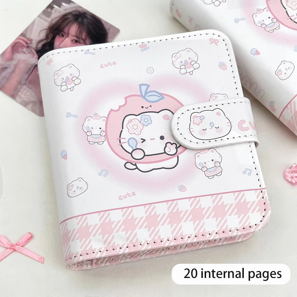 20 Inner Pages One Grid Leather Card Book High-end Polaroid Photo