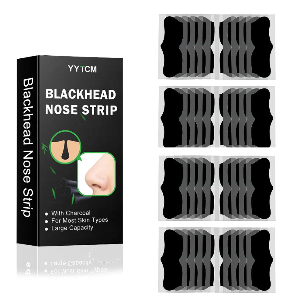 Large Size Black Nose Strips Bamboo Charcoal Blackhead Remover Deep Cleansing Pore Strips for Nose Care 5/10/15/20/30/40/80pcs Peaceful Pleasures Health and Wellness 1box 40pcs