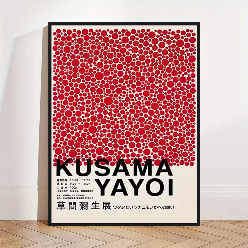 Yayoi Kusama Abstract Pumpkin Canvas Wall Art Print | Unframed